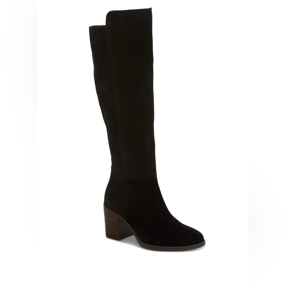 Lucky Brand Suede Block Heel Boots
